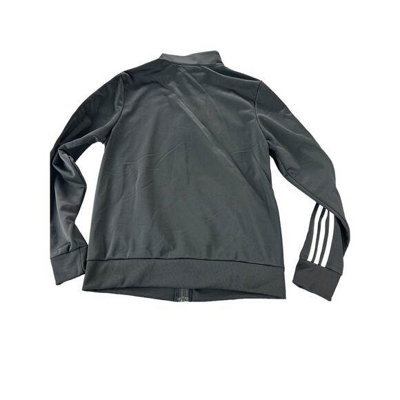Adidas Black White 3 Stripe Full Zip Up Sweatshirt Women's Size Medium - Picture 3 of 7